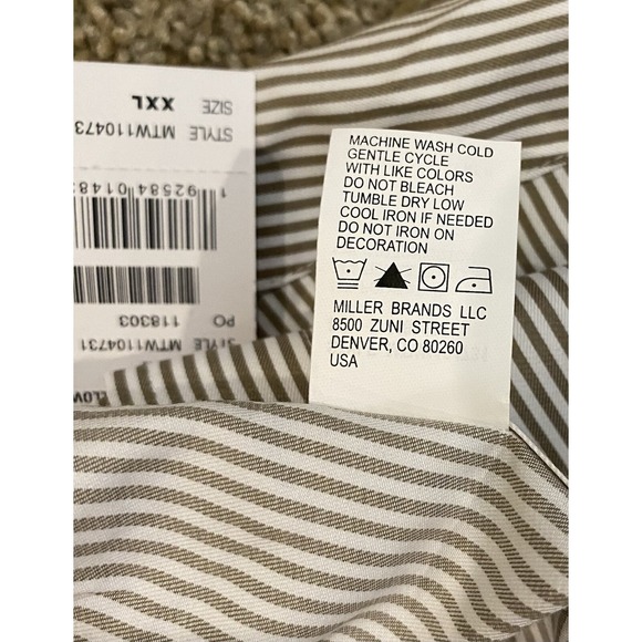 Cinch Mens NEW Western Shirt Tencel 2XL Button Down Brown Stripe MTW1104731 - Picture 7 of 7